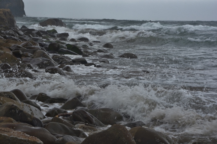 the Cape end of the beach is rocky